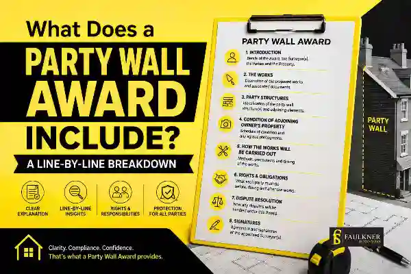 Party Wall Awards Explained Line-by-Line: What Property Owners and Neighbours Need to Know 1 What Does a Party Wall Award Include? A Line-by-Line Breakdown Beckenham